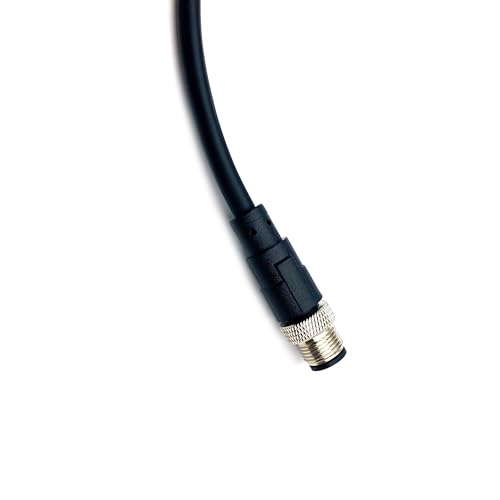 16.4ft M12 12 Pin Male Connector Cable, A Code Straight Molding Wire Male Aviation Sensor Electrical PVC Cable Industrial Molded Wire AWG26(5Meter) - size: 16.4ft