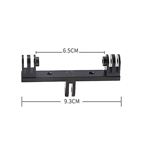 Aluminum Dual Mount,Twin Adapter Mount Compatible with GoPro Hero 13 12 11 10 9 8 7 6 5 Black,APEMAN/AKASO/DJI Omso Action 5 pro/4/3/2 and More