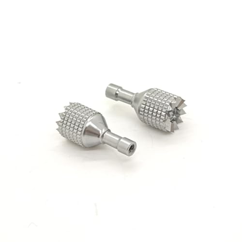 Drone controller: Replacement of drone control stick, suitable for various remote controls, 2 pieces per pack, aluminum alloy control stick (silver) - color: silver
