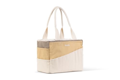 Soolla Studio Bag: Art Supply Storage Organizer & Pottery Tool Bag, Washable Tote, Yarn Bag, Crochet, 30 Pockets, 15+ Colors - color: Driftwood