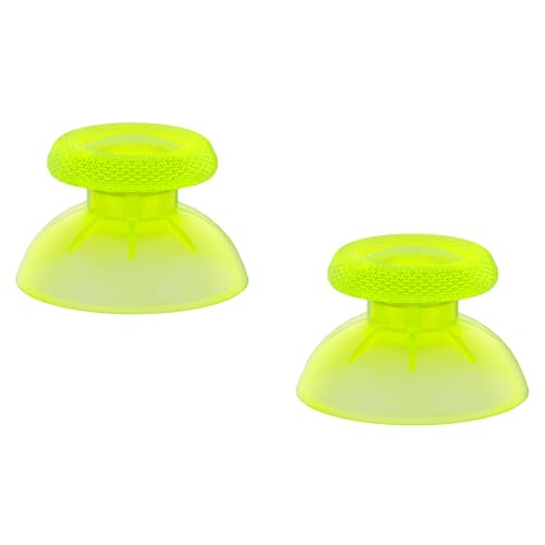 eXtremeRate Clear Lime Green Replacement Thumbsticks for P S 5 Controller, Custom Analog Stick Joystick Compatible with P S 5, for P S 4 All Model Controller - Controller NOT Included - color: Clear Lime Green