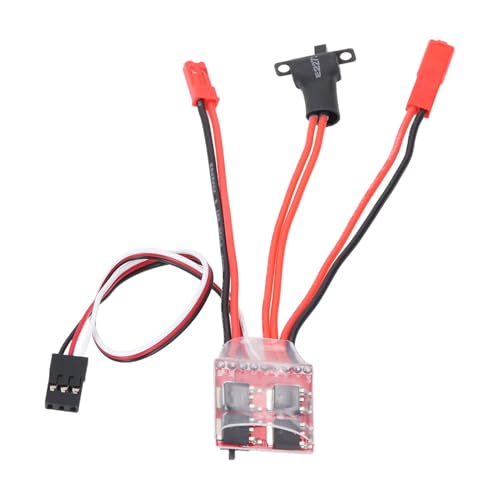 30A Brushed ESC Motor,5Pcs JST Interface Micro 30A Brushed Electronic Speed Controller with Brake Dual Way for 130 180 260 Motor 1/16 1/24 1/18 Car Model
