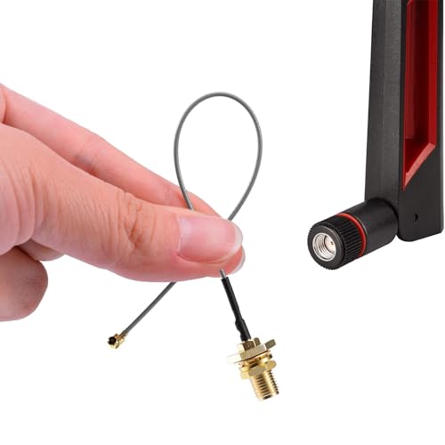 SUPERBAT 2.4GHz 5GHz 5.8GHz Dual Band WiFi Antenna + RP-SMA Pigtail 2-Pack - color: 2-pack short wifi antenna