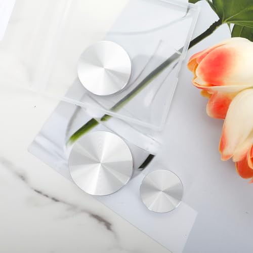 Syihah 3Pcs Silver Ceramic Clay Pottery Spinner Set - 30mm, 38mm, 45mm Throwing & Trimming Tools for Potters, Artists & Ceramic Enthusiasts
