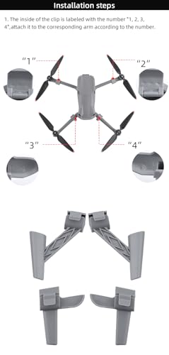 BTG Landing Gear Landing Legs Extensions for DJI Mavic Air 3S/ Air 3 Drone Accessories Parts