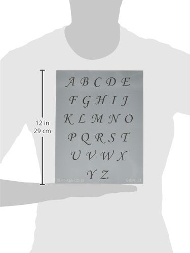 Stencil1 Corsiva Font Stencil 1" Alphabet Letters Painting Craft - size: 1" Letters