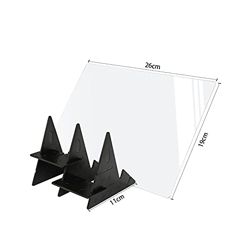 Mirror Drawing Board B5 Optical Reflection Tracing Sketch Tool, Easy to Install Painting Assistant for Beginners, Artists & Enthusiasts with Brackets