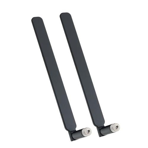 Superbat High Gain 12dBi Dual Band WiFi Antenna 2.4GHz/5GHz 5.8GHz Omnidirectional RP-SMA for Router, Wireless Access Point, Security Cameras (2 Pack) - color: black