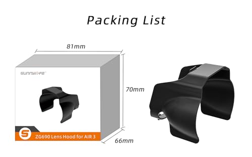 Lens Hood for DJI Air 3 Drone Accessories, Anti-Glare Lens Cover Camera Guard Gimbal Protector for DJI Air 3 Drone
