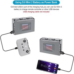 Mini 2 SE Drone Battery Charging Hub,for DJI Mini 2/SE/2 SE Drone,Check Battery Level,Charge Three Batteries in Sequence,Charger Accessories