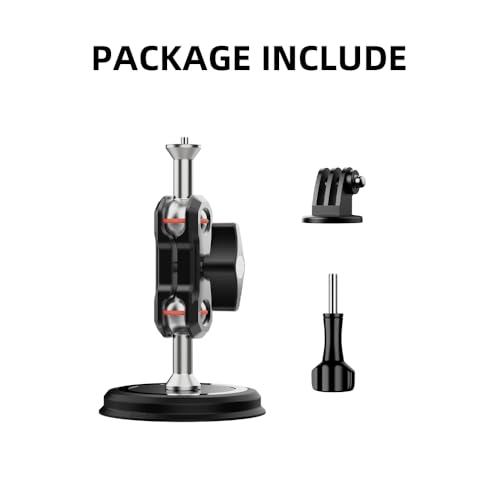 Magnetic Camera Mount for Action Camera, Strong Magnetic Mount with 360° Rotation Ball Head and Built-in 6 Magnets, Compatible with Gopro Hero 13/12/11/10, DJI Osmo Action 6/5 Pro/4/3,Nano - color: D10