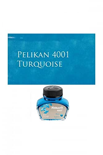 Pelikan 4001 Bottled Ink for Fountain Pens, Turquoise, 30ml, 1 Each (311894) - color: Turquoise, size: 1 fl oz