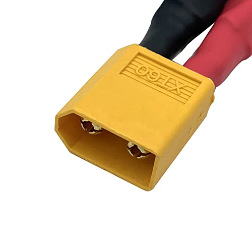 XT60 Parallel Battery Connector Male/Female Cable Extension Y Splitter 3-Way 14AWG Silicone Wire for RC Battery Motor (1 Male to 3 Female) - style: 1 male to 3 female