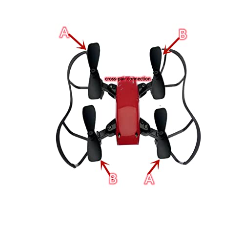 skrnrhrery mini Propeller, Suitable for RC Aircraft Special Nylon Props Central axis 0.8MM Blade length42MM Positive and Negative AB propellers mini Quadcopter Accessories (42mm)