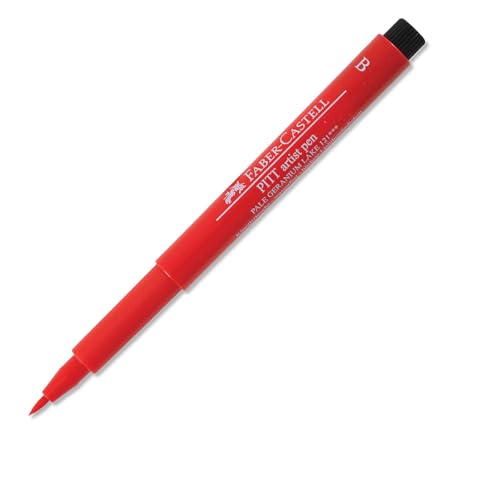 Brush pen Faber-Castell pitt artist pen brush Pale Geranium Red - color: Pale Geranium Lake, size: 1 Count (Pack of 1)