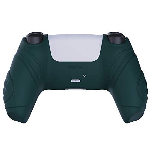 eXtremeRate PlayVital Guardian Edition Racing Green Ergonomic Soft Anti-Slip Controller Silicone Case Cover for ps5, Rubber Protector Skins with Black Joystick Caps for ps5 Controller - color: Racing Green