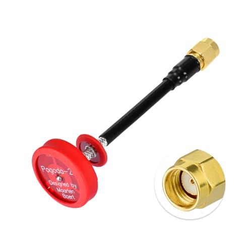 Eightwood 5.8GHz FPV Antenna 2-Pack, RP-SMA Pagoda RHCP Antenna Long Range