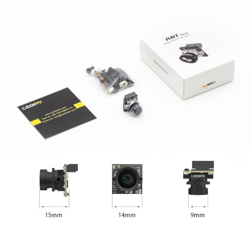 CADDXFPV Ant Analog FPV Camera, Global WDR, 1200TVL, FOV 165°, 16:9(Silver)
