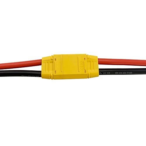 XT90 Female to XT90 Male Plug Extension Cable Lead 1 FT 10AWG Silicone Wire for RC Lipo Battery FPV Racing Drone Aircraft Model