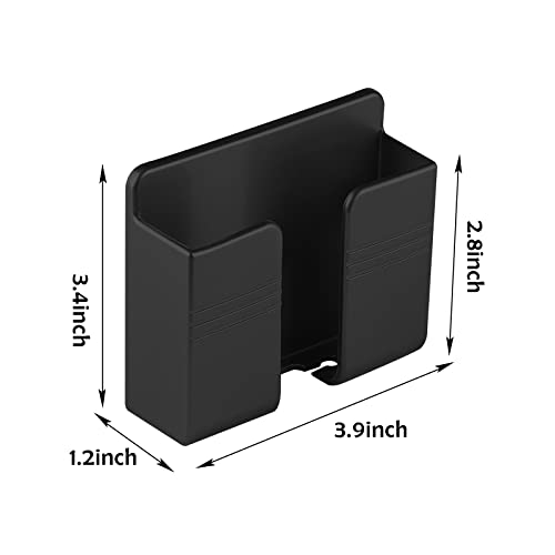 CEI&BPY 2Pcs Phone Holder Wall Mounted, Phone Stand with Self Adhesive. Phone Holder for RV Charging.Compatible with iPhone and Android (2Pack-Black) (Pack of 2) - color: Black, size: 2Pcs (Pack of 2)
