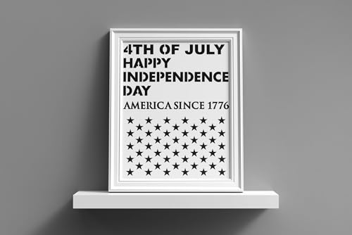 YKW 7Pcs 4th of July Stencils American Flag Star Stencil Set Reusable Fireworks Templates Independence Day Stencils for Painting on Wood Fabric Paper DIY Crafts Patriotic Decorations - style: American Flag Star