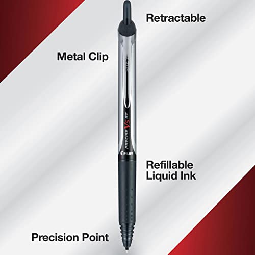 PILOT Precise V5 RT Rollerball Pens, Red, Pack of 2 - size: 2 Count (Pack of 1)