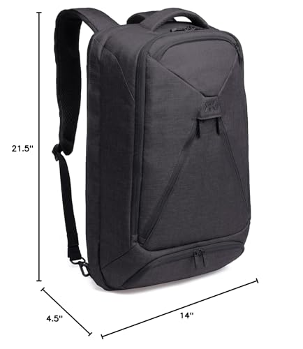 Knack Series 1 Large Travel Backpack, 17-Inch Laptop, Expandable 30L-46L - color: Black, size: Large
