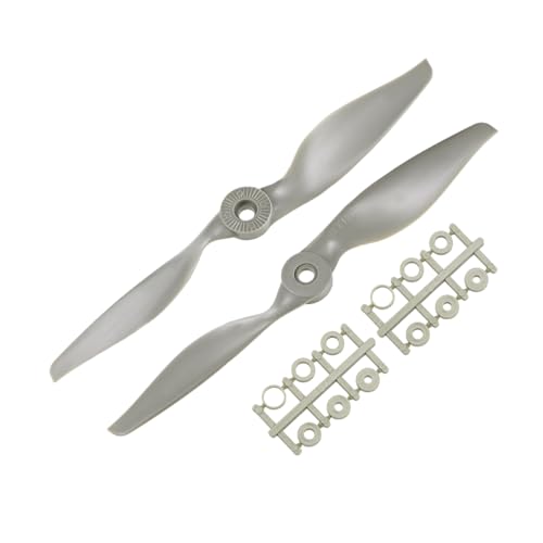 uxcell RC Propellers CW 8x6 Inch 2-Vane for Airplane Nylon Gray 2Pcs with Adapter Rings - size: 8x6 inch