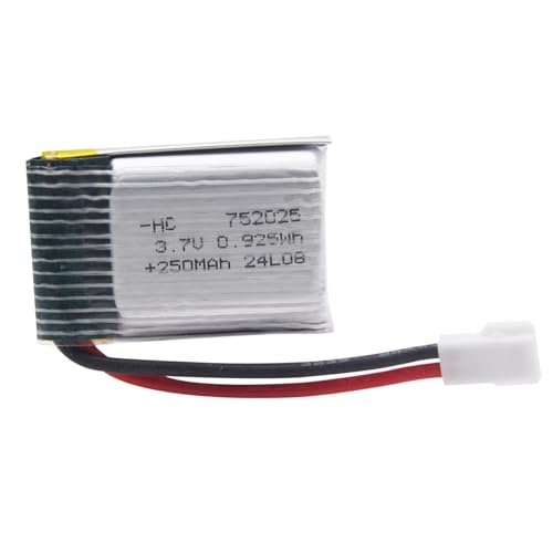 Blomiky 4 Pack 3.7V 250mAh 0.925Wh MX2.0 Plug Rechareable Li-po Battery and Board Box Suitable for Some Small RC Aircraft Quadcopter Drone /3.7V 250mAh *4