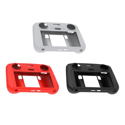 for DJI Mini 4 Pro/Air 3 Remote Control/DJI RC 2 with Screen Silicone Protective Case (Grey) - color: Gray