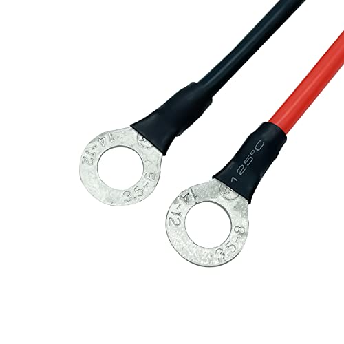 XT60 to O Ring Terminal Cable,XT60H Female to O Ring Eyelet Terminal Plug Connector Cable 12AWG RC ESC Charger Side Power for for RC Lipo Battery FPV Racing Drone(3.3Feet/1m)
