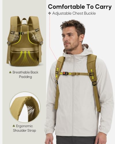 RAINSMORE Camera Backpack, DSLR/SLR/Mirrorless Tactical Camera Bag Cases - color: Khaki