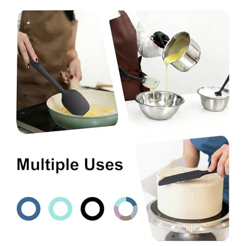 Redfly 5-Piece Food-Grade Silicone Spatula Set for Baking, Heat-Resistant