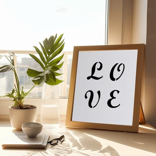 2 Inch Alphabet Stencils – 70 PCS Reusable Letter, Number & Symbol Templates for Painting on Wood, Chalkboards, Wall Art, and DIY Crafts