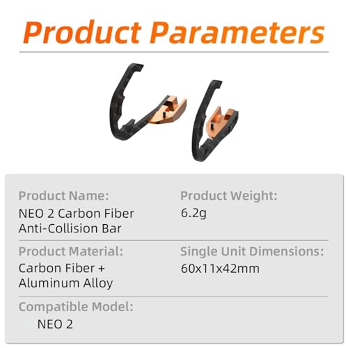 Gimbal Impact Guards for DJI Neo 2, Impact Protection Bars, Scratch-Proof Shell Front Cover Kit, Drone Camera Lens Accessory