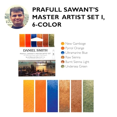 Daniel Smith 285610389 Prafull Sawants's Master Artist Set Watercolor Paint, 5ml, Multicolor 6, 0.16 Fl Oz (Pack of 6)