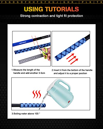GLL Heat Shrink tubing, Long 3.2 ft, Big Size 15-50mm, Insulation Non-Slip Waterproof - color: black, size: Black 18mm