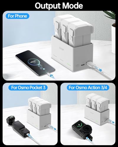 37W Charging Hub with Storage/LED/Alarm Mode for DJI Mini 5 Pro/4/3 Series