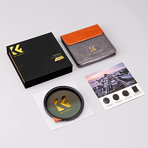K&F Concept 72mm Variable ND Lens Filter ND3-ND1000 (1.5-10 Stops) Putter Adjustable HD Neutral Density Filter with 28 Multi-Layer Coatings for Camera Lens (Nano-X Series)