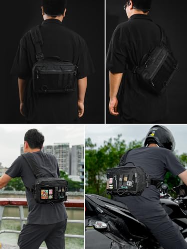 TACTICAL_GEEK L3 Pro EDC Crossbody Bag, Chest Bag with Adjustable Strap,Daily Carry Sling Pack, Large Capacity Daypack Organizer for Camera, Drones(X-PAC Black) - color: X-pac Black