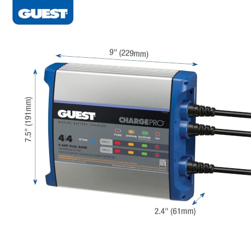 Guest 2707A Guest On-Board Battery Charger 8A / 12V, 2 Bank, 120V Input - style: 2 Bank