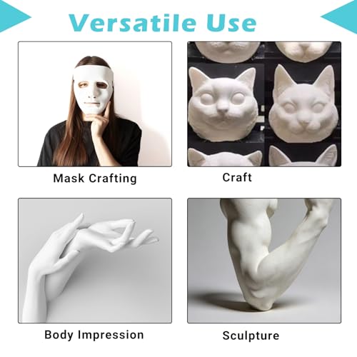 32 Pack Plaster Cloth, 4 x 180 Inch White Gauze Bandages Roll Bulk, Plaster Strips, Gauze Wrap Strips, for Craft Art Project, Casts Making, Mask Making