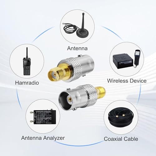 XMSJSIY SMA to BNC Adapter RF Coaxial Connector- 4PCS (Female to Female) - style: Female to Female
