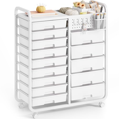 SYKIARIOL 14 Drawer Rolling Cart