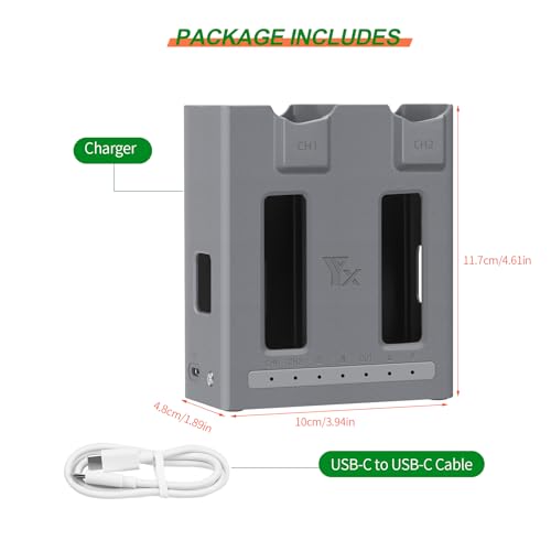 Dual Battery Charger Hub Compatible with DJI Mavic 4 Pro Drone Batteries