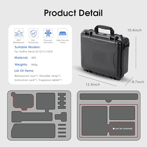 Carrying Organizer Case For Gopro Hero 13/12/11/10 Lit Hero Accessories