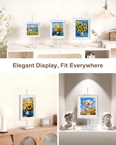 Adjustable Tabletop Easel Stand, White 17" H Easels for Display - color: White 4Pack