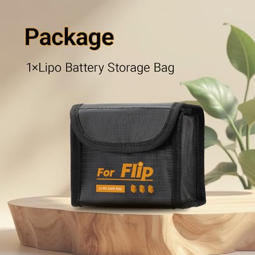 Lipo Battery Storage Bag Fireproof Explosionproof Bags for DJI Flip, Safe Lithium Battery Bag for Flip Drone Batteries