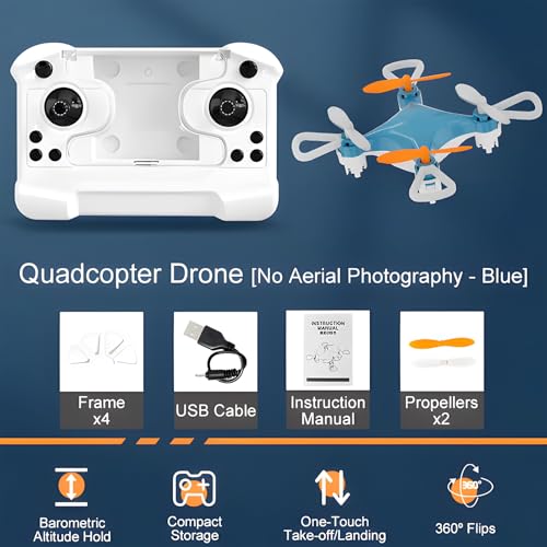 Mini Drone with Easy Stunt Flights & 360° Tricks - Perfect Beginner-Friendly Flyer with Fancy LED Altitude Hold Headless Mode Propeller Protection for Indoor Outdoor Mini Quadcopter (Black) - color: Black