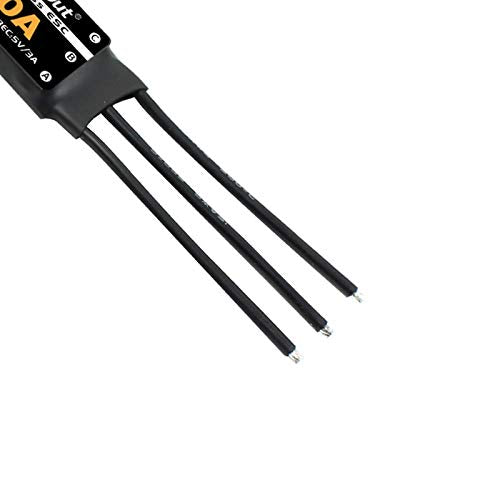 QWinOut 40A Brushless ESC 2-4S Speed Controller with 5V 3A BEC for Fixed Wing DIY RC Multi-axis Aircraft Drone Helicopter Quadcopter (1 Pcs,Long Cable) - color: Long Cable, size: 1 Pcs